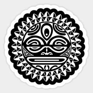 Polynesian sun with face Sticker